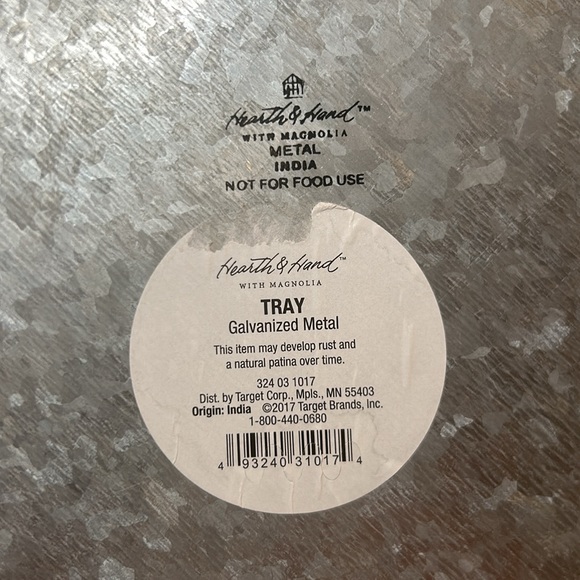 Hearth & Hand with Magnolia - Galvanized Charger with Gold Welding (4) - Picture 5 of 8